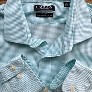 Ralph Lauren Black Label Shirt Mens 16.5 32 33 Checked Button-up